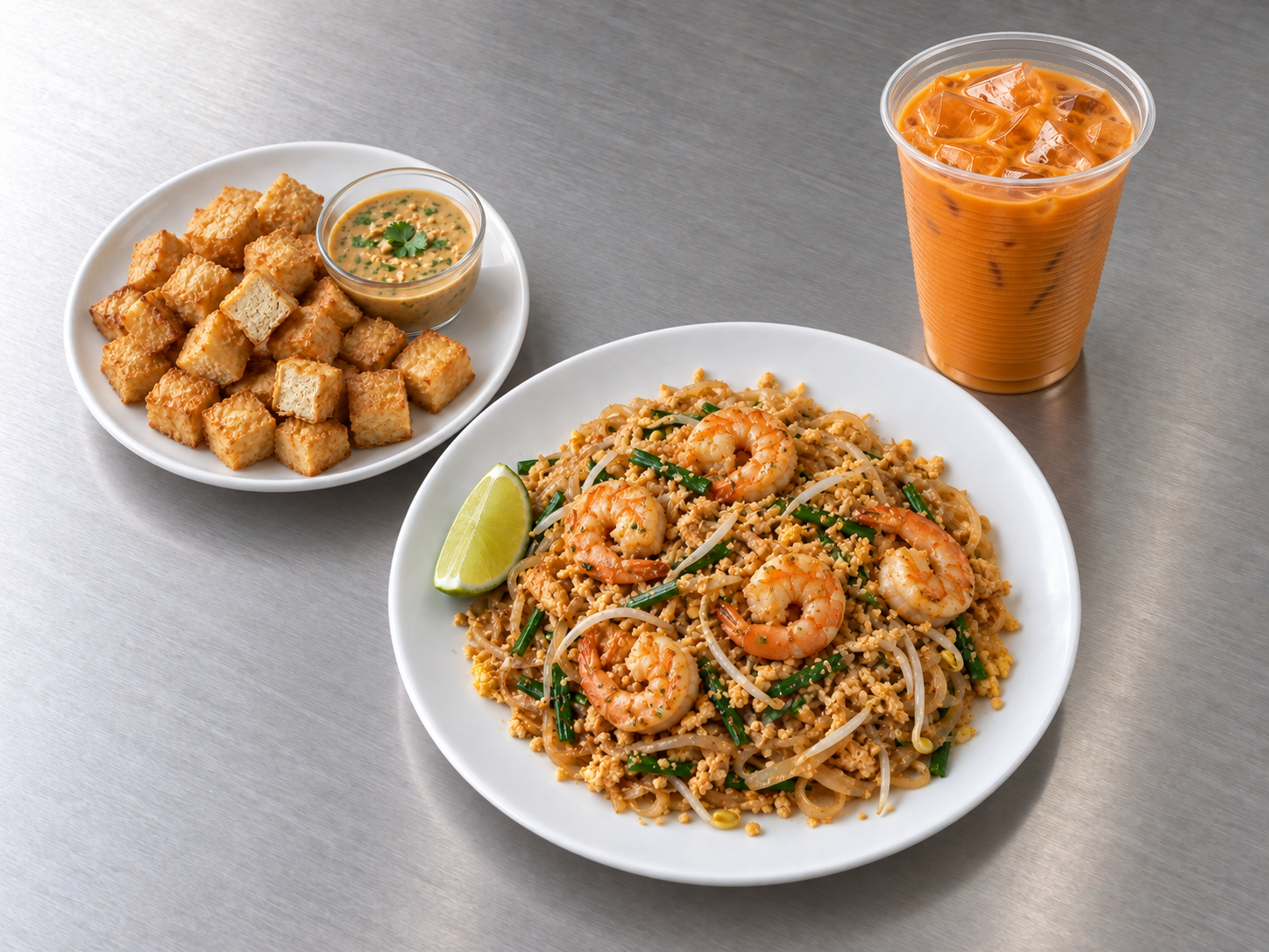Pad Thai, Tofu Frito y Té Thai