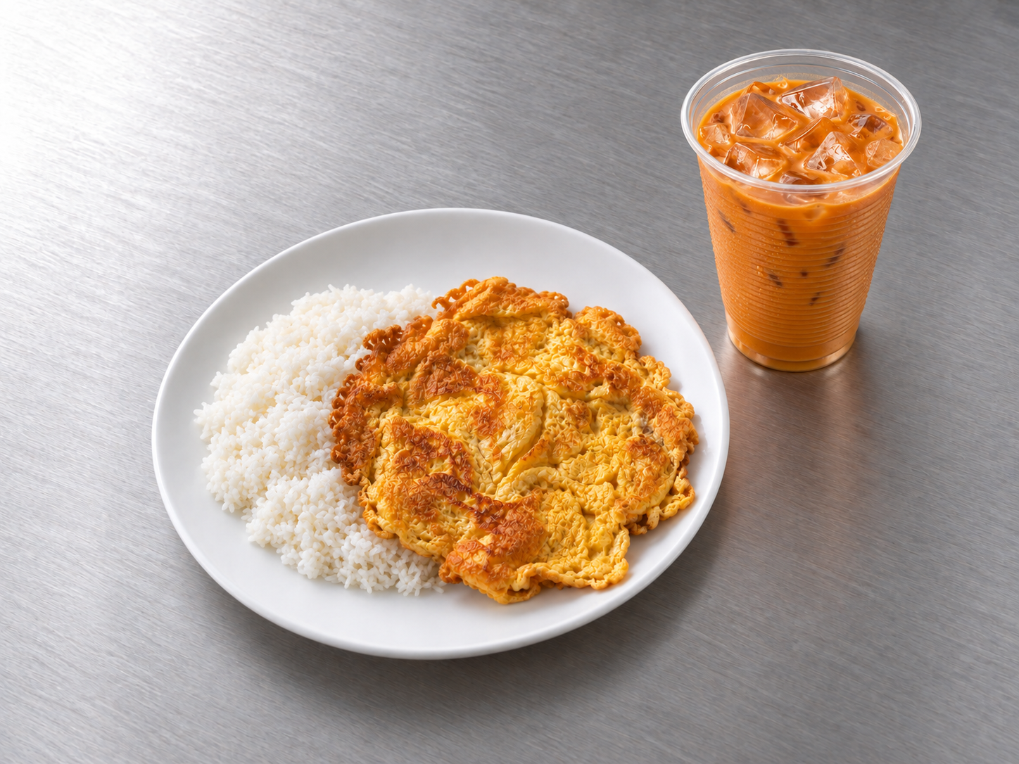 Tortilla con Arroz y Té Thai