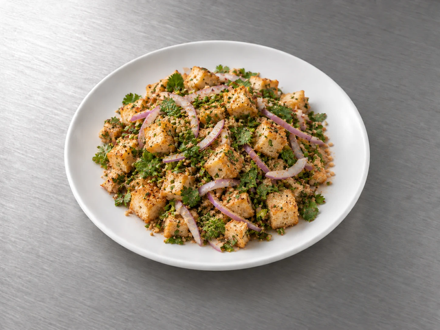 Larb de Tofu Frito (Ensalada Thai)